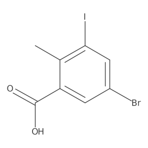 5-Bromo-3-iodo-2-methylbenzoic acid结构式