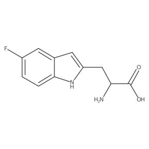 2-amino-3-(5-fluoro-1H-indol-2-yl)propanoic acid结构式