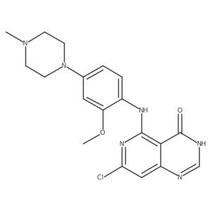 5-(2-methoxy-4-(4-methylpiperazin-1-yl)phenylamino)-7-chloropyrido[4,3-d]pyrimidin-4(3H)-one结构式