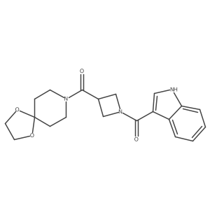 (3-(1,4-dioxa-8-azaspiro[4.5]decane-8-carbonyl)azetidin-1-yl)(1H-indol-3-yl)methanone Structure