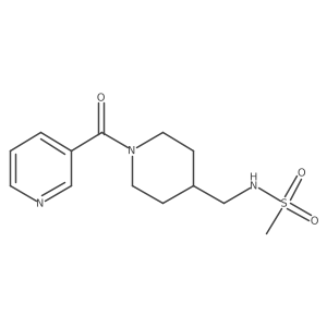N-((1-nicotinoylpiperidin-4-yl)methyl)methanesulfonamide结构式