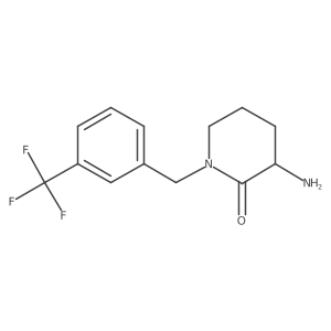 3-Amino-1-{[3-(trifluoromethyl)phenyl]methyl}piperidin-2-one Structure