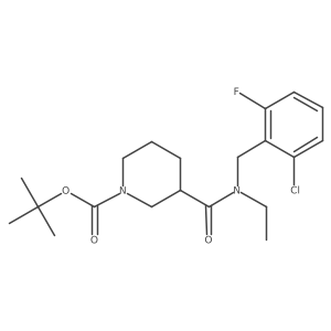 tert-Butyl 3-((2-chloro-6-fluorobenzyl)(ethyl)carbamoyl)piperidine-1-carboxylate Structure