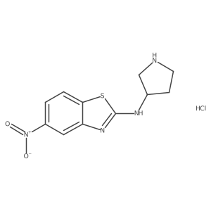 (R)-5-nitro-N-(pyrrolidin-3-yl)benzo[d]thiazol-2-amine hydrochloride Structure