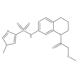 N-(1-(2-methoxyacetyl)-1,2,3,4-tetrahydroquinolin-7-yl)-1-methyl-1H-imidazole-4-sulfonamide Structure