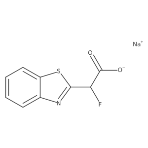 Sodium 2-(1,3-benzothiazol-2-yl)-2-fluoroacetate Structure