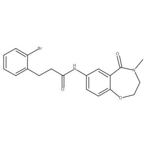3-(2-bromophenyl)-N-(4-methyl-5-oxo-2,3,4,5-tetrahydrobenzo[f][1,4]oxazepin-7-yl)propanamide Structure
