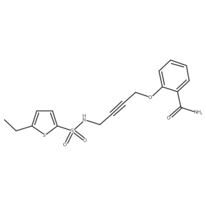 2-((4-(5-Ethylthiophene-2-sulfonamido)but-2-yn-1-yl)oxy)benzamide Structure