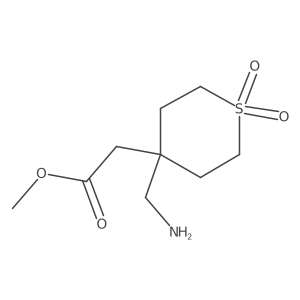 Methyl 2-[4-(aminomethyl)-1,1-dioxo-1lambda6-thian-4-yl]acetate Structure