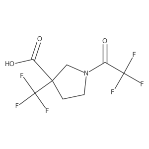 1-(Trifluoroacetyl)-3-(trifluoromethyl)pyrrolidine-3-carboxylic acid Structure