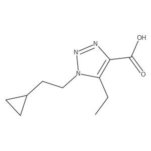 1-(2-cyclopropylethyl)-5-ethyl-1H-1,2,3-triazole-4-carboxylic acid结构式