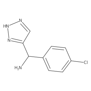 (4-chlorophenyl)(1H-1,2,3-triazol-4-yl)methanamine结构式