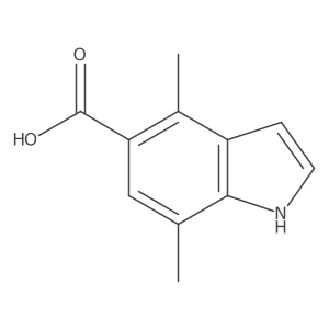 4,7-Dimethyl-1H-indole-5-carboxylic acid结构式
