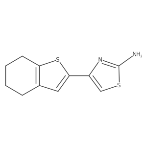 4-(4,5,6,7-Tetrahydro-1-benzothiophen-2-yl)-1,3-thiazol-2-amine结构式
