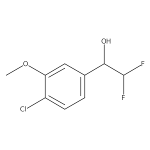 1-(4-Chloro-3-methoxyphenyl)-2,2-difluoroethan-1-ol结构式