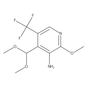4-(Dimethoxymethyl)-2-methoxy-5-(trifluoromethyl)pyridin-3-amine Structure