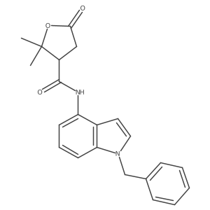 N-(1-benzyl-1H-indol-4-yl)-2,2-dimethyl-5-oxotetrahydro-3-furancarboxamide Structure