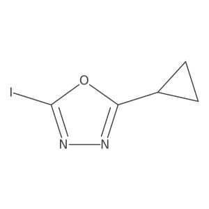 2-Cyclopropyl-5-iodo-1,3,4-oxadiazole Structure