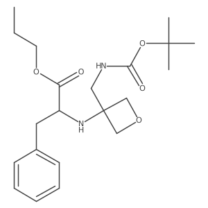 propyl (3-(((tert-butoxycarbonyl)amino)methyl)oxetan-3-yl)-L-phenylalaninate Structure