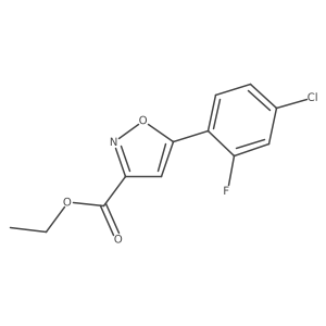 Ethyl 5-(4-Chloro-2-fluorophenyl)isoxazole-3-carboxylate结构式
