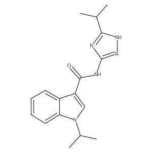 1-(propan-2-yl)-N-[5-(propan-2-yl)-1H-1,2,4-triazol-3-yl]-1H-indole-3-carboxamide结构式