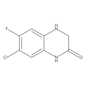 7-Chloro-3,4-dihydro-6-fluoro-quinoxaline-2(1H)-one结构式