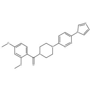 (4-(6-(1H-imidazol-1-yl)pyridazin-3-yl)piperazin-1-yl)(2,4-dimethoxyphenyl)methanone结构式