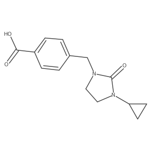 4-((3-Cyclopropyl-2-oxoimidazolidin-1-yl)methyl)benzoic acid结构式