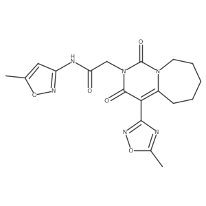 N-(5-methylisoxazol-3-yl)-2-[4-(5-methyl-1,2,4-oxadiazol-3-yl)-1,3-dioxo-3,5,6,7,8,9-hexahydropyrimido[1,6-a]azepin-2(1H)-yl]acetamide Structure