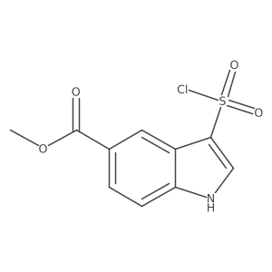 methyl 3-(chlorosulfonyl)-1H-indole-5-carboxylate结构式