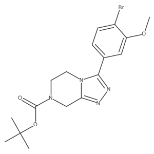 Tert-butyl 3-(4-bromo-3-methoxyphenyl)-5,6-dihydro-[1,2,4]triazolo[4,3-a]pyrazine-7(8h)-carboxylate结构式