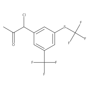 1-Chloro-1-(3-(trifluoromethyl)-5-(trifluoromethylthio)phenyl)propan-2-one结构式
