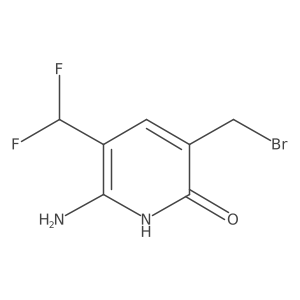 6-Amino-3-(bromomethyl)-5-(difluoromethyl)pyridin-2-ol结构式
