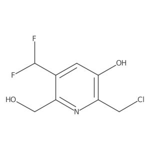 2-(Chloromethyl)-5-(difluoromethyl)-3-hydroxypyridine-6-methanol Structure