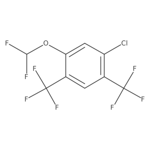 1,5-Bis(trifluoromethyl)-2-chloro-4-(difluoromethoxy)benzene Structure