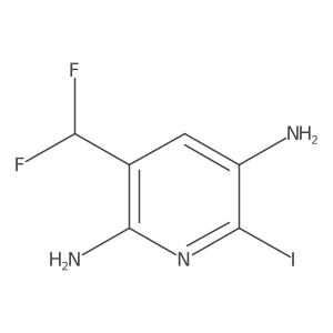 3-(Difluoromethyl)-6-iodopyridine-2,5-diamine结构式