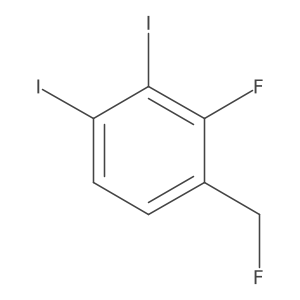 1,2-Diiodo-3-fluoro-4-(fluoromethyl)benzene结构式