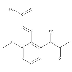2-(1-Bromo-2-oxopropyl)-6-methoxycinnamic acid Structure