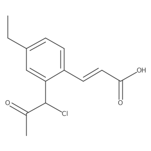 2-(1-Chloro-2-oxopropyl)-4-ethylcinnamic acid Structure