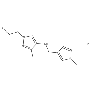 1-(2-fluoroethyl)-3-methyl-N-[(1-methylpyrazol-4-yl)methyl]pyrazol-4-amine;hydrochloride结构式