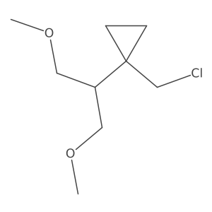 1-(Chloromethyl)-1-(1,3-dimethoxypropan-2-yl)cyclopropane结构式