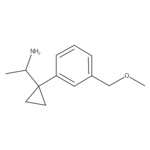 1-{1-[3-(Methoxymethyl)phenyl]cyclopropyl}ethan-1-amine Structure