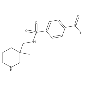 N-[(3-methylpiperidin-3-yl)methyl]-4-nitrobenzene-1-sulfonamide结构式
