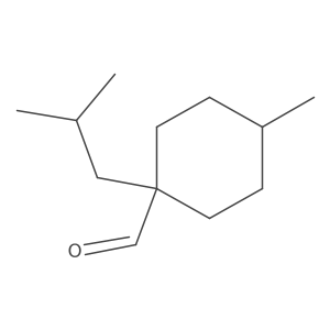 4-Methyl-1-(2-methylpropyl)cyclohexane-1-carbaldehyde Structure