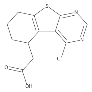 2-{3-Chloro-8-thia-4,6-diazatricyclo[7.4.0.0,2,7]trideca-1(9),2,4,6-tetraen-13-yl}acetic acid结构式