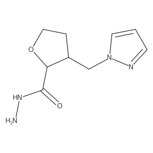 Rac-(2r,3r)-3-[(1h-pyrazol-1-yl)methyl]oxolane-2-carbohydrazide Structure