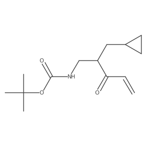 tert-butyl N-[2-(cyclopropylmethyl)-3-oxopent-4-en-1-yl]carbamate Structure