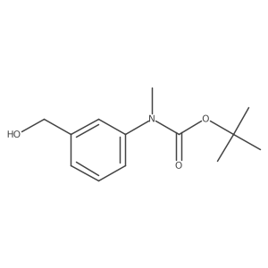 tert-Butyl (3-(hydroxymethyl)phenyl)(methyl)carbamate结构式