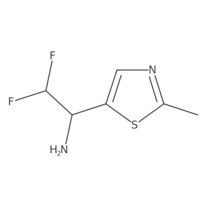 2,2-Difluoro-1-(2-methyl-1,3-thiazol-5-yl)ethan-1-amine Structure