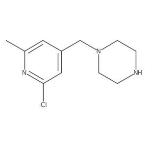 1-[(2-Chloro-6-methylpyridin-4-yl)methyl]piperazine结构式